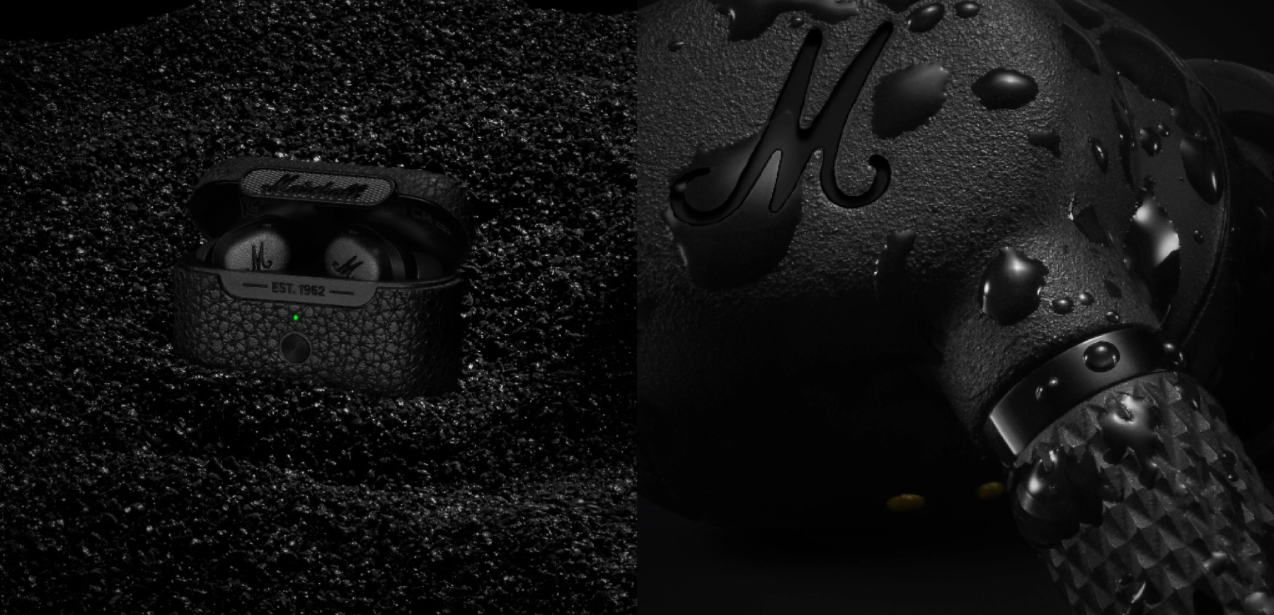 Наушники Marshall Motif A.N.C. Black Diamond – ограниченная серия к 60-летию, активное шумоподавление, портативный зарядный кейс, до 20 часов работы, объемное звучание