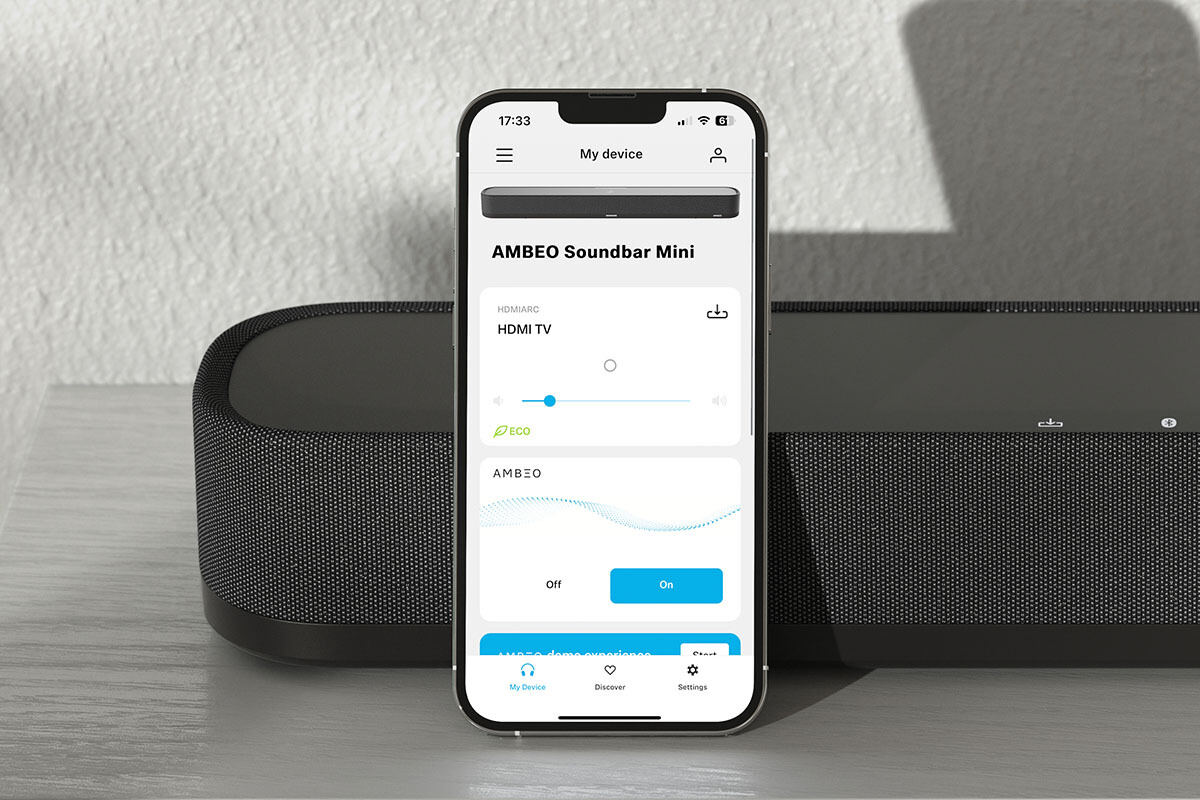 Саундбар AMBEO MINI - Купить в официальном интернет магазине Sennheiser.