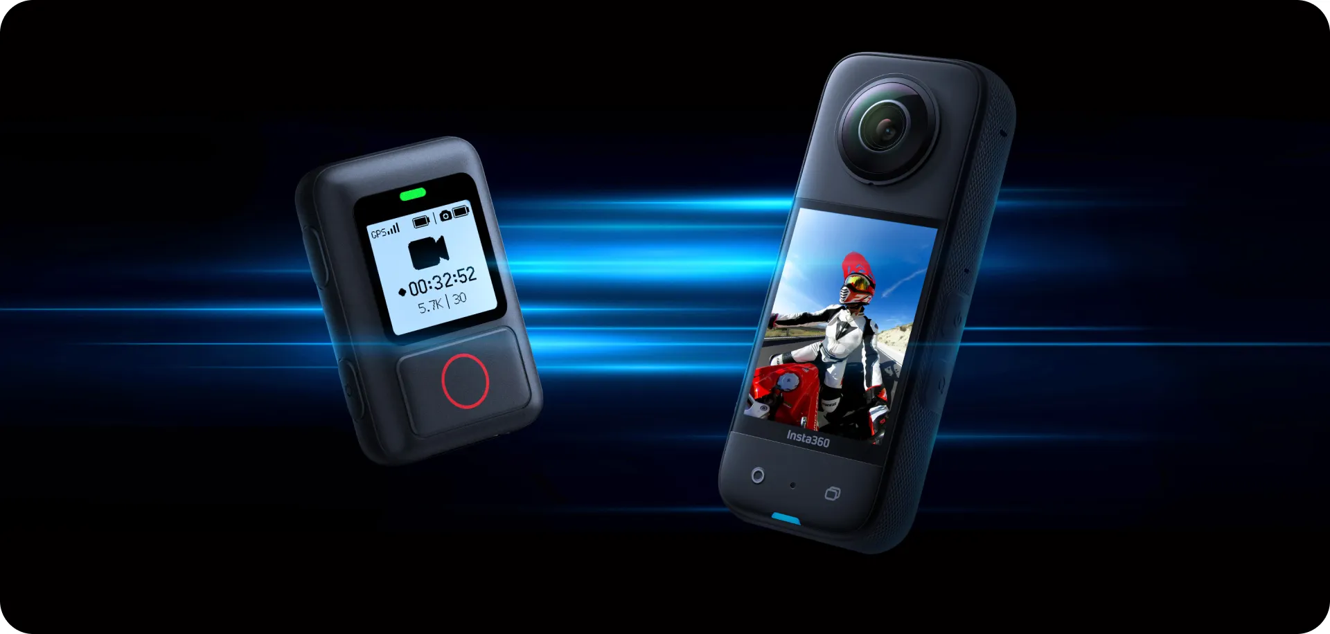 Active remote. Insta360 one RS.