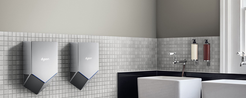 Настенная сушилка для рук Dyson Airblade V HU02 в общественных местах