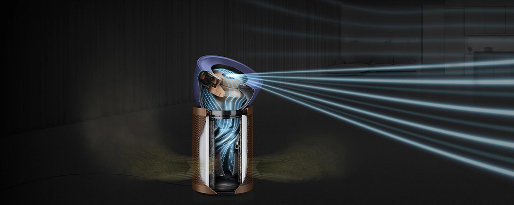 Равномерная подача очищенного воздуха Dyson Purifier Big+Quiet Formaldehyde BP04