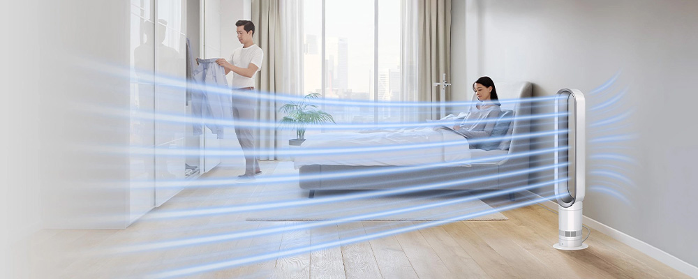 Технология Air Multiplier в башенном вентиляторе Dyson Cool AM07