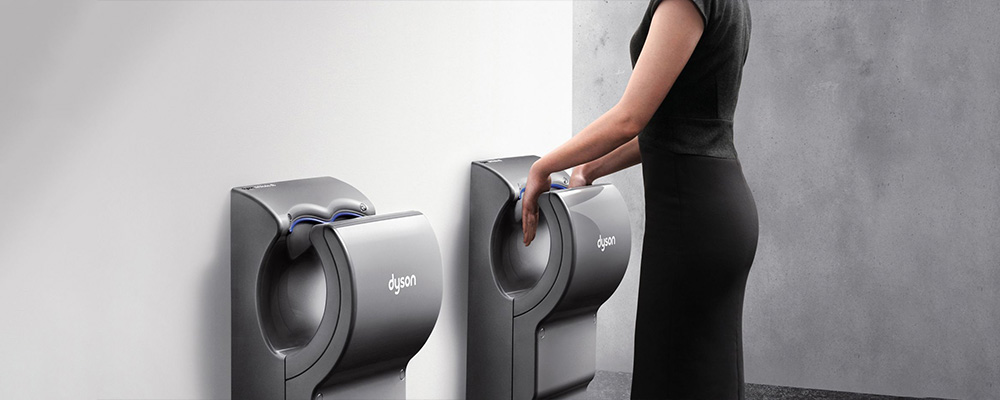Dyson Airblade AB14 Grey &mdash; бесконтактная гигиеничная сушилка