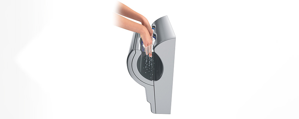 Dyson Airblade AB14 Grey &mdash; воздушная скорость для быстрой сушки