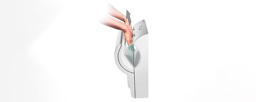 Dyson Airblade AB14 White &mdash; воздушная скорость для быстрой сушки