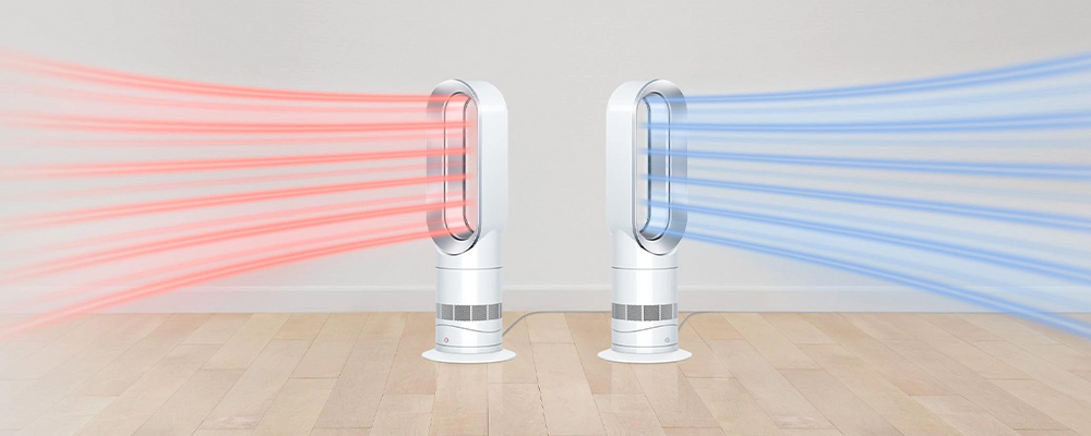 Dyson Hot+Cool Jet Focus AM09 режимы обогрева и охлаждения