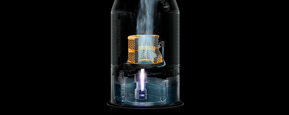 Ультрафиолетовое обеззараживание воды в Dyson Humidify+Cool Formaldehyde PH04