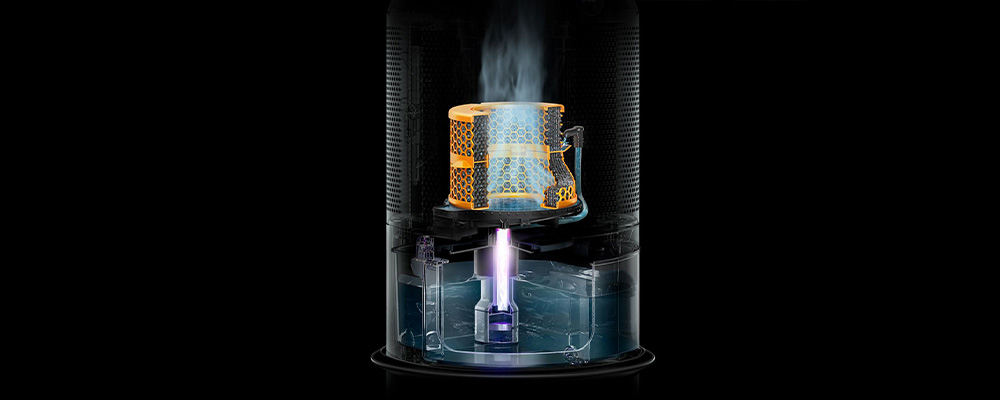 Технология увлажнения Ultraviolet Cleanse в Dyson Humidify+Cool PH03