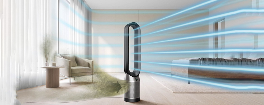 Технология Air Multiplier и осцилляция 350° в Dyson Purifier Cool PC1 TP11 Black/Nickel
