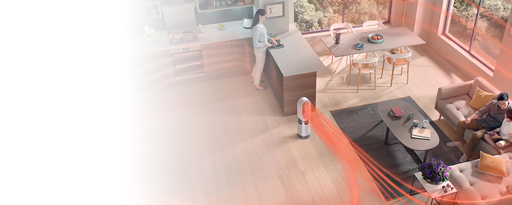 Технология Air Multiplier в Dyson Purifier Hot+Cool Formaldehyde HP09 для обогрева и охлаждения