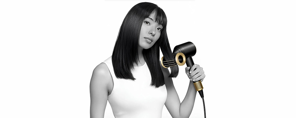 Dyson Supersonic HD07 Onyx/Gold — быстрая сушка