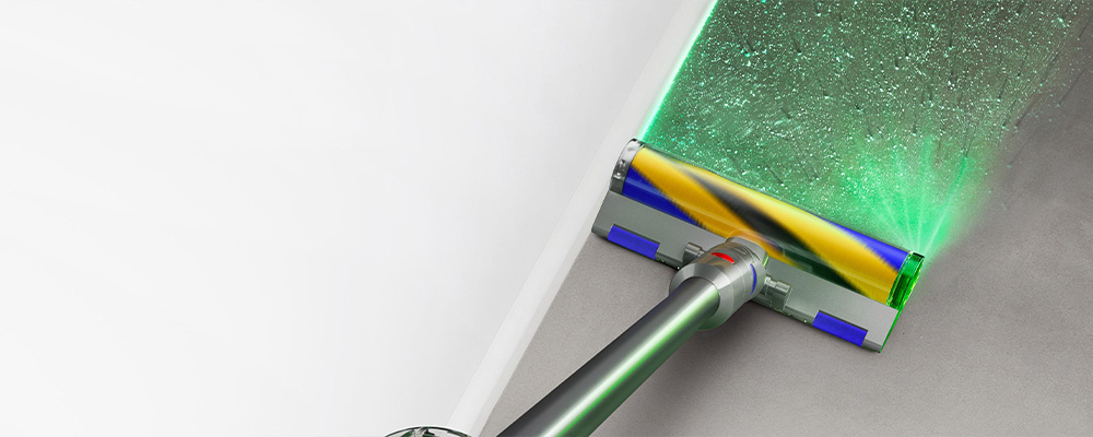 Dyson V12 Detect Slim подсветка пыли