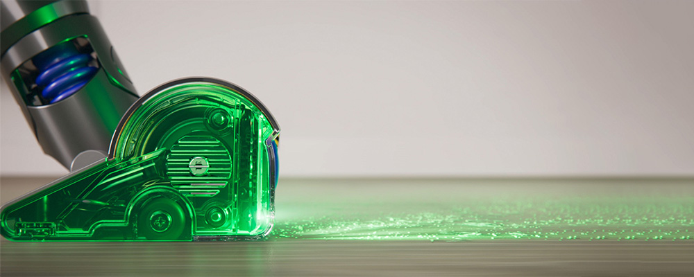 Dyson V12s Detect Slim Submarine — подсветка пыли Fluffy Optic