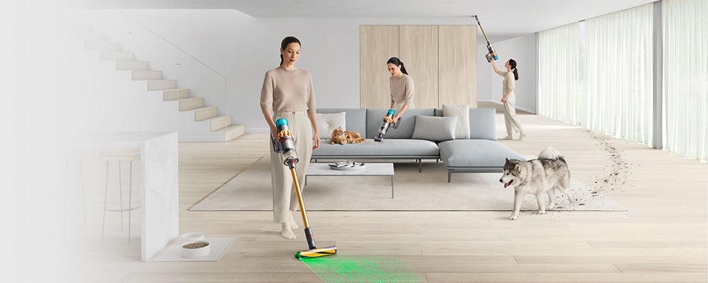 Dyson V15 Detect в работе